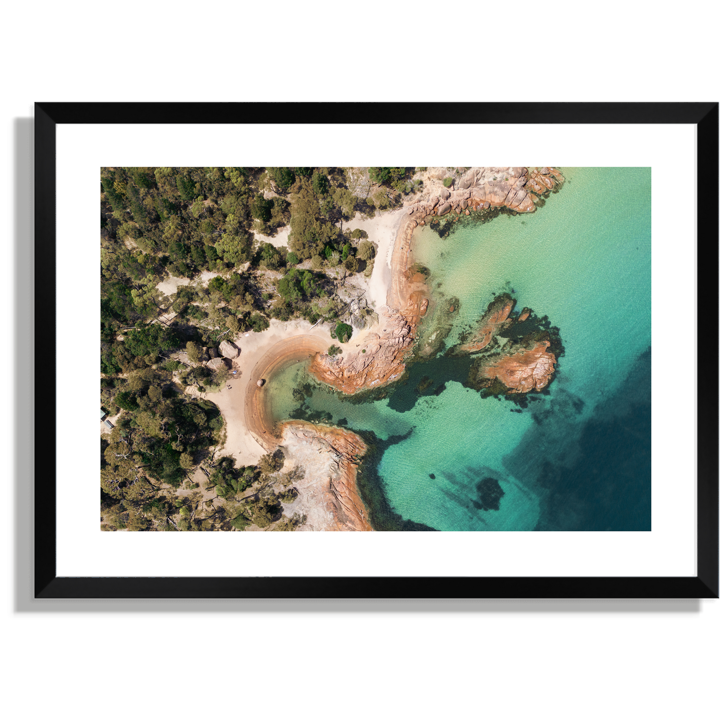 Honeymoon Bay, Freycinet Aerial Print