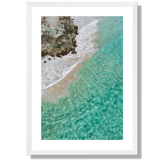 Coolangatta Seawall Portrait Print