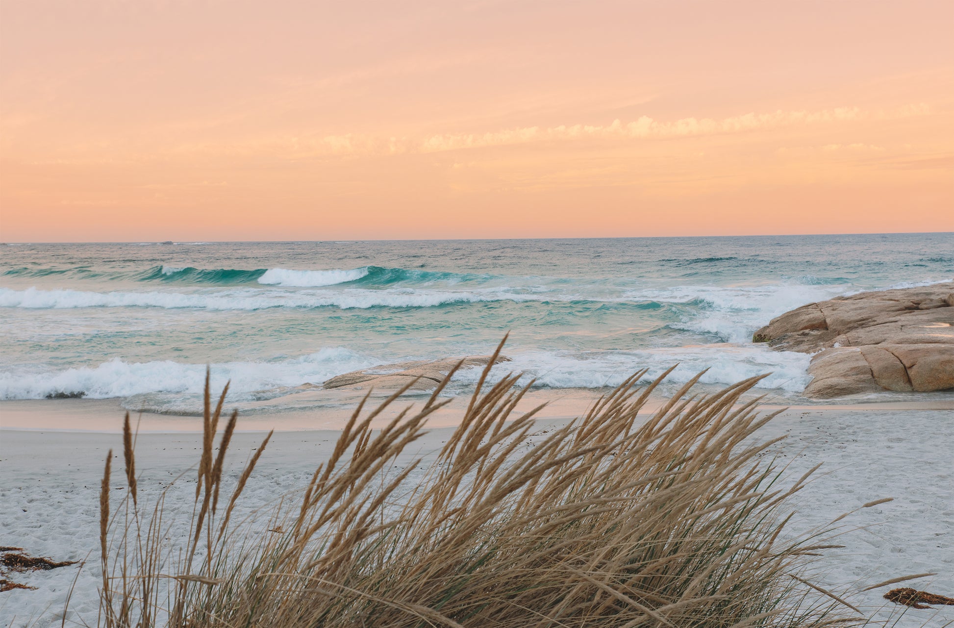 Bay of Fires Sunset Landscape Print | Tasmania Coastal Wall Art