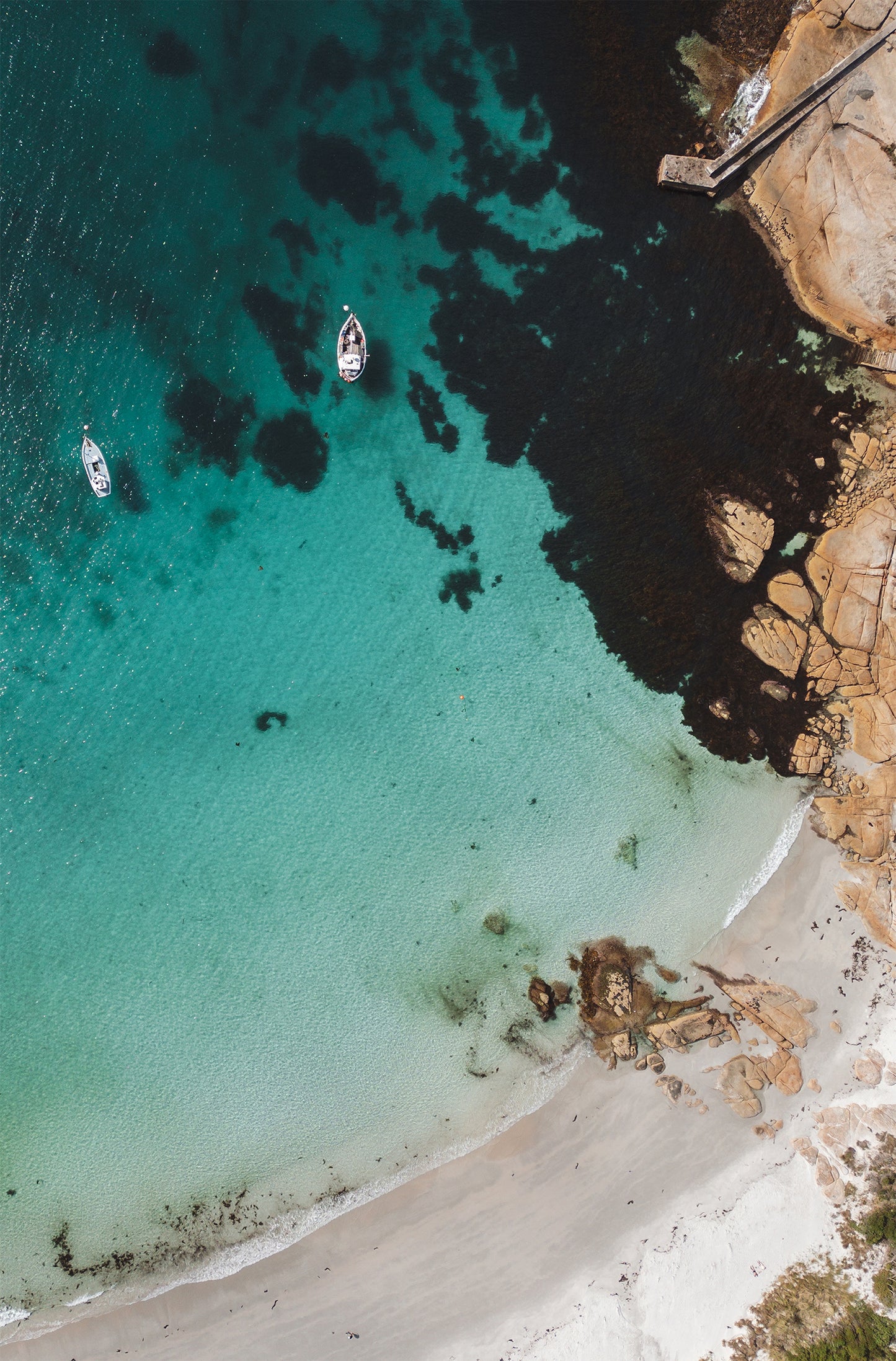 Aerial view of Wubbs Beach Bicheno