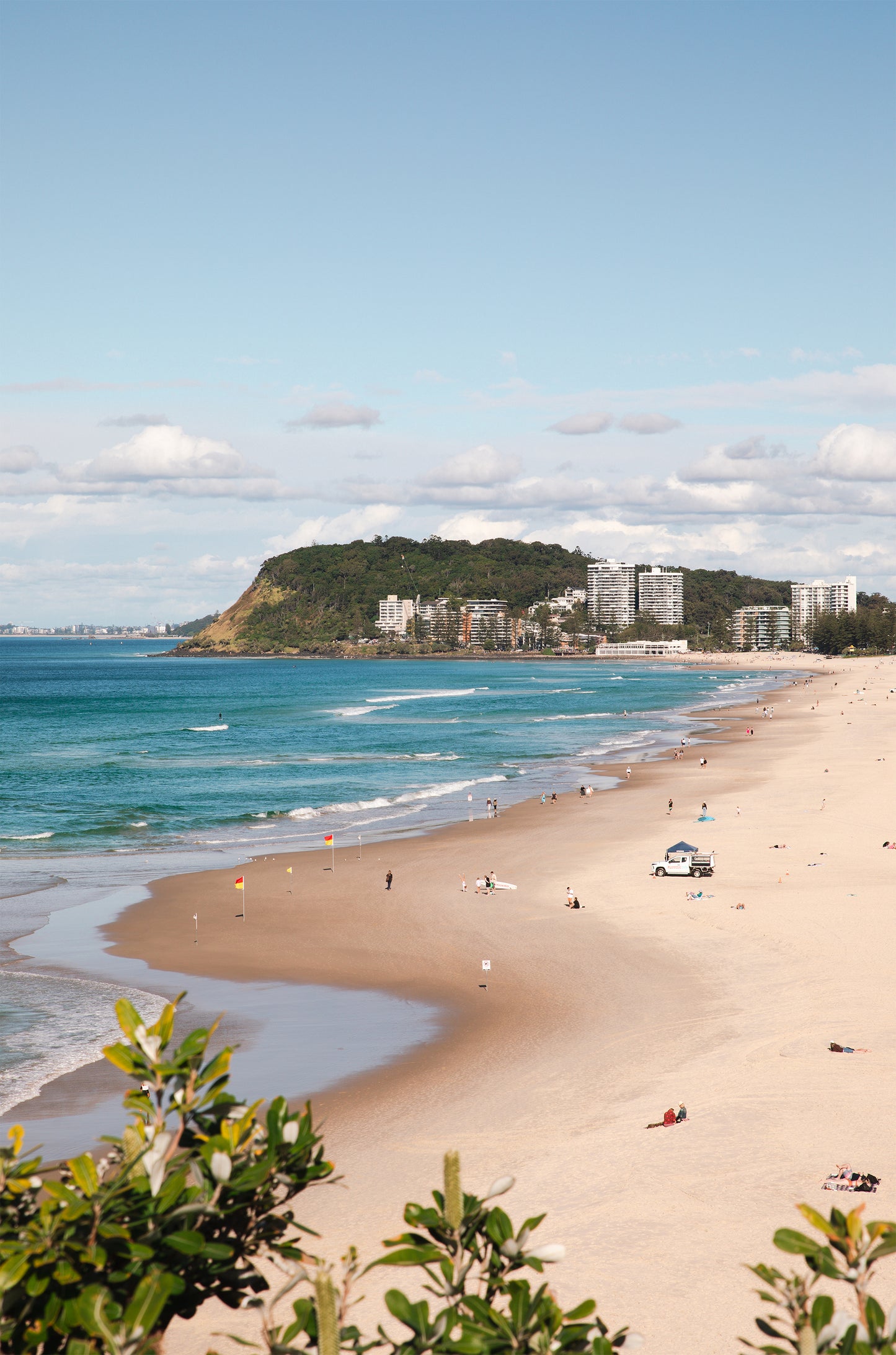 Print of North Burleigh beach curving to Burleigh Heads headland, Gold Coast – coastal wall art