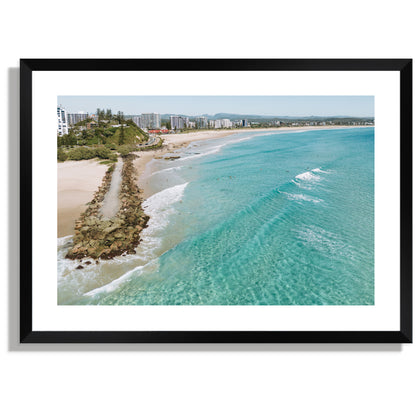 Seawall to Kirra Beach Print