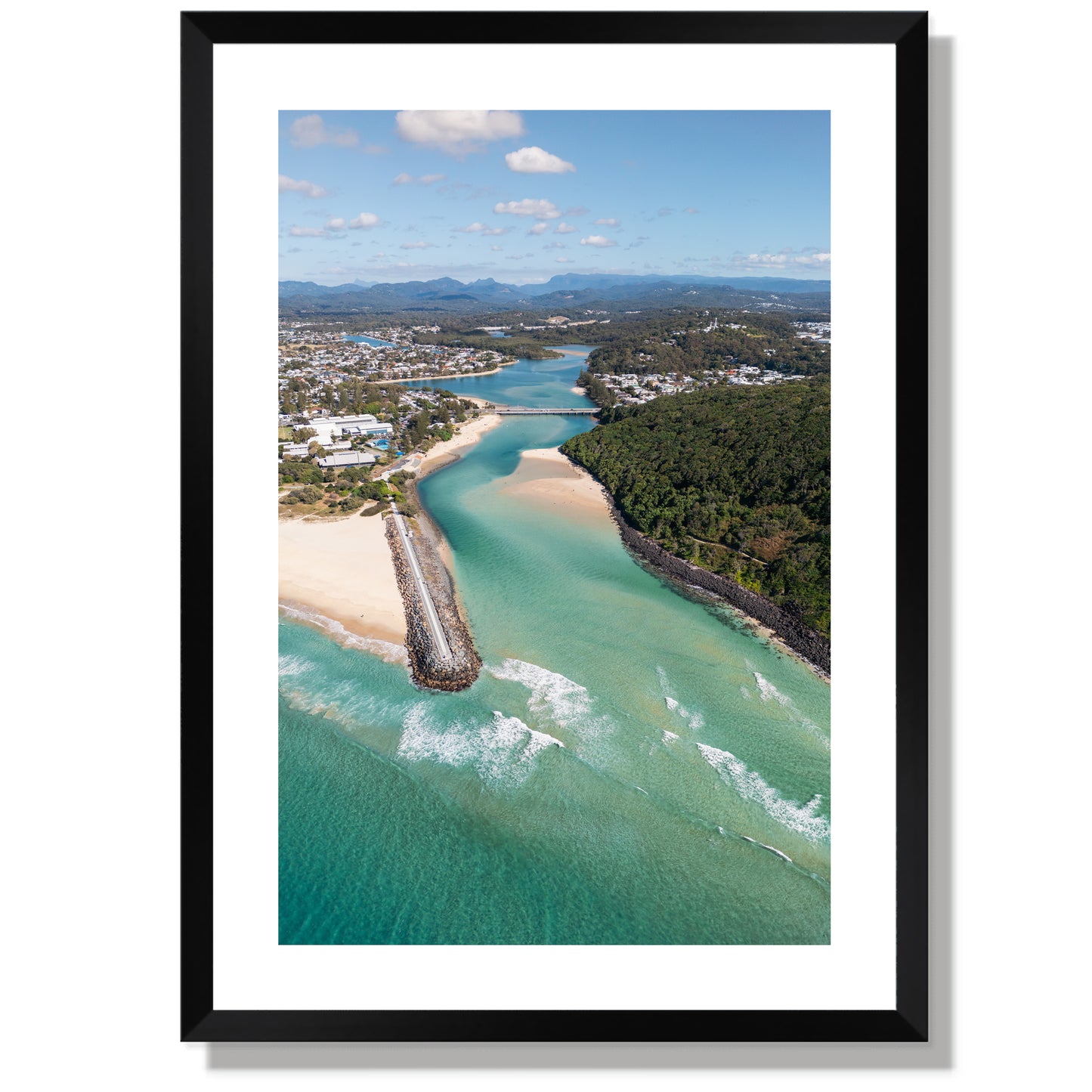 Tallebudgera beach and head land portrait