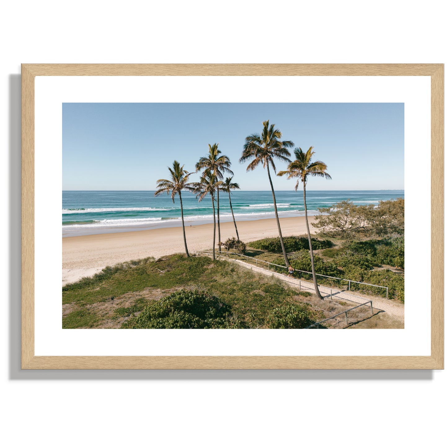 Main Beach palms wide Print
