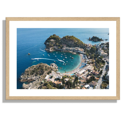 Spiaggia di Mazzarò Blue – Coastal Landscape Print