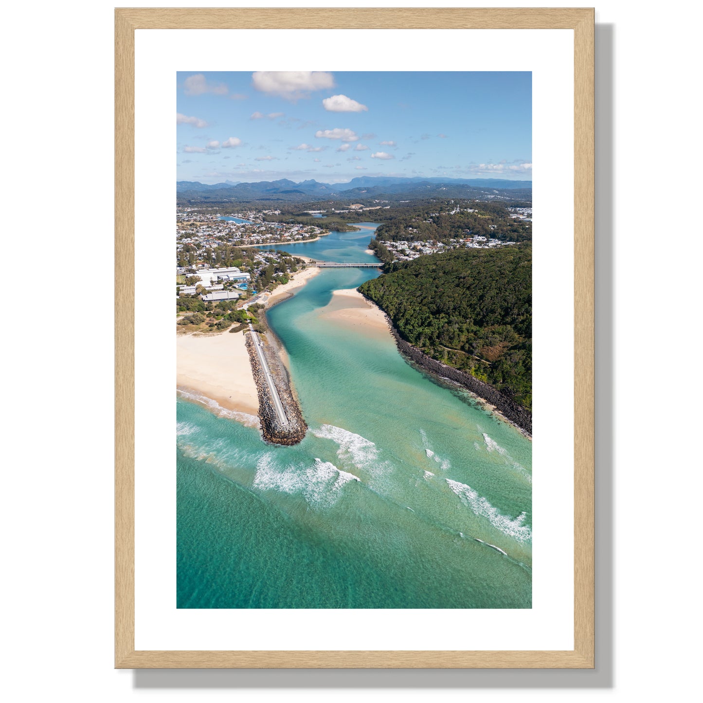 Tallebudgera beach and head land portrait