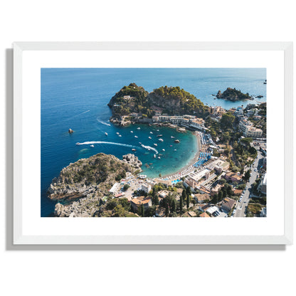 Spiaggia di Mazzarò Blue – Coastal Landscape Print
