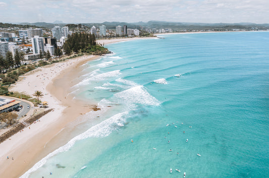 Rainbow Bay Beach, Gold Coast QLD Print